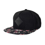 Black Beauty Vol. II Snapback Cap // Black + Floral