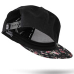 Black Beauty Vol. II Snapback Cap // Black + Floral