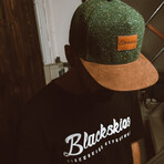 Obsidian Snapback Cap // Green + Brown