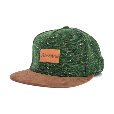 Obsidian Snapback Cap // Green + Brown