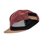 Obsidian Snapback Cap // Maroon + Brown