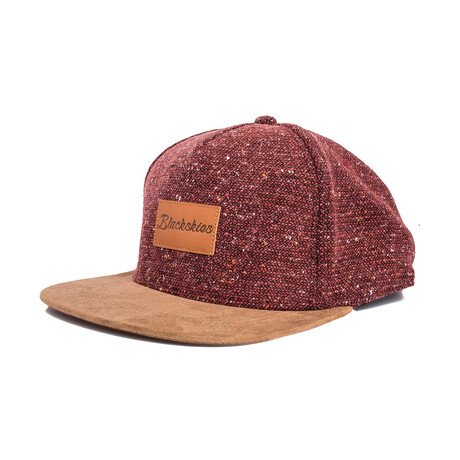 Obsidian Snapback Cap // Maroon + Brown