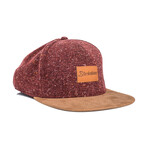 Obsidian Snapback Cap // Maroon + Brown