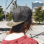 Gaea Snapback Cap // Gray + Green