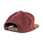 Obsidian Snapback Cap // Maroon + Brown