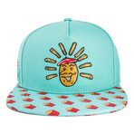 French Fries Snapback Cap // Teal