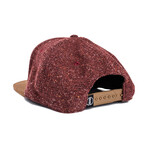 Obsidian Snapback Cap // Maroon + Brown