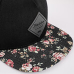 Black Beauty Vol. II Snapback Cap // Black + Floral