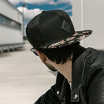 Black Beauty Vol. II Snapback Cap // Black + Floral