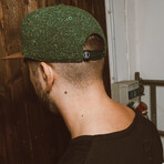 Obsidian Snapback Cap // Green + Brown