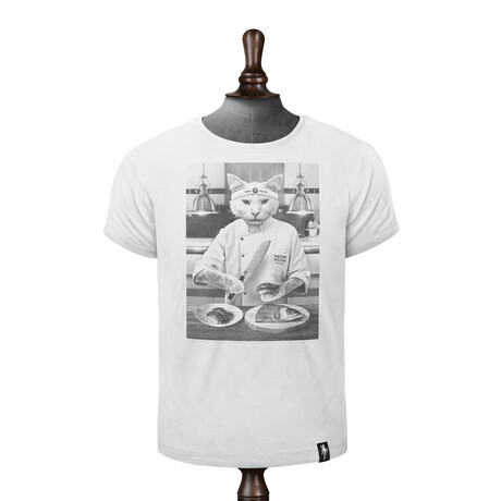 Sushi Cat // Vintage White (XS)