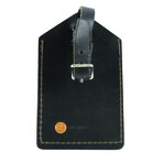 Leather Luggage Tag // Black