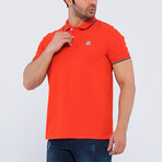 David Short Sleeve Polo Shirt // Red (S)