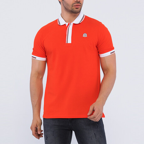 Zachary Short Sleeve Polo Shirt // Red (S)