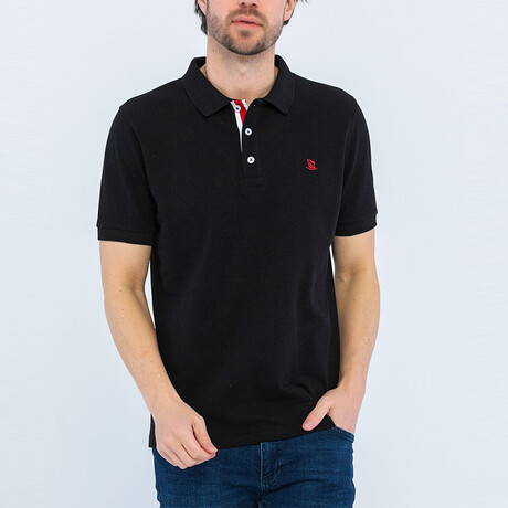 Tommy Short Sleeve Polo Shirt // Black (S)