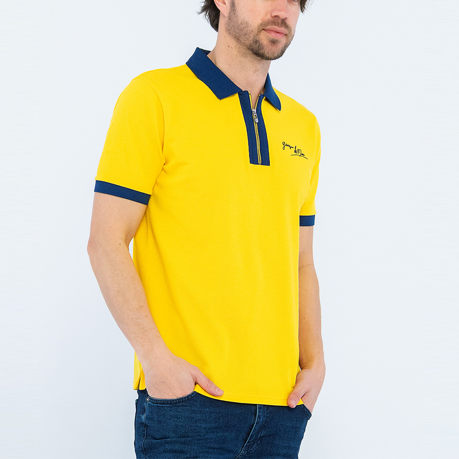 Dexter Short Sleeve Polo Shirt // Mustard (2XL) - Giorgio di Mare ...