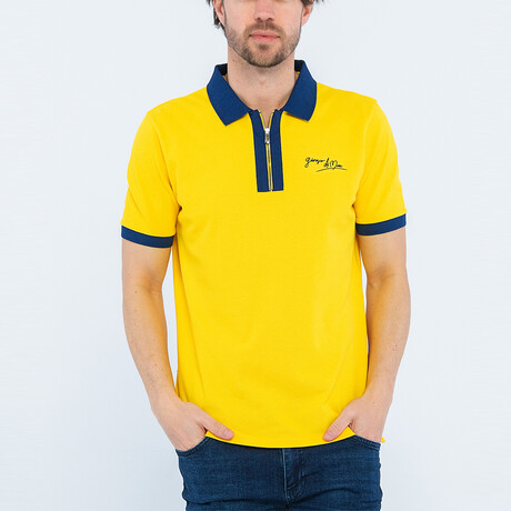 Dexter Short Sleeve Polo Shirt // Mustard (S)