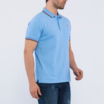 Yusuf Short Sleeve Polo Shirt // Light Blue (L)