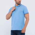 Yusuf Short Sleeve Polo Shirt // Light Blue (L)