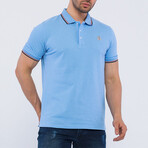 Yusuf Short Sleeve Polo Shirt // Light Blue (L)