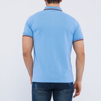 Yusuf Short Sleeve Polo Shirt // Light Blue (L)