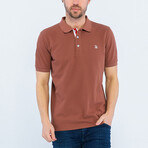 Keith Short Sleeve Polo Shirt // Brown (2XL)