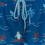 Hawaii Swim Trunks // Deep Water (S)