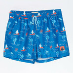 Hawaii Swim Trunks // Deep Water (S)