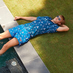 Hawaii Swim Trunks // Deep Water (S)