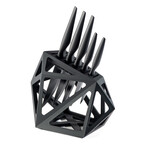 Precision Black Steel 6 Piece Set + Black Diamond XL Knife Block // Black