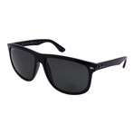 Men's Square RB4147 601/58 Polarized Sunglasses // Shiny Black + G-15 Green