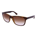 Men's Square RB4181 710/51 Sunglasses // Light Havana + Brown Gradient