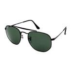 Unisex Aviator RB3648 2/58 Polarized Sunglasses // Shiny Black + G-15 Green