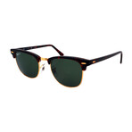 Unisex Square RB3016-990-58 Polarized Sunglasses // Havana Gold + Green