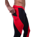 Meggings // Black + Red (M)