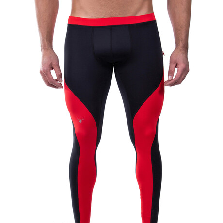 Meggings // Black + Red (S)