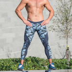 Meggings // Blue Camouflage (S)