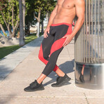 Meggings // Black + Red (2XL)