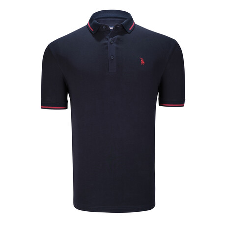 Tipped Polo // Navy Blue (S)