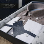 Kyle Button-Up // Brown + Blue (M)