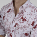 Dean Button-Up // White + Red (L)
