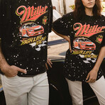 Miller Racing T-Shirt // Black + White Splatter (S)