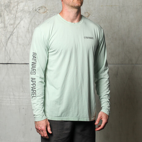 Men's Bamboo Long Sleeve Sun Shirt // UPF 45 UV Protection // Cool Mint (XS)