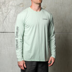 Crescent City Long Sleeve Bamboo Men's Sun Shirt // Upf 45 // Cool Mint (M)
