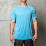 Shoreline Lightweight Men's Sun Shirt // Upf 50+ // Icy Blue (L)