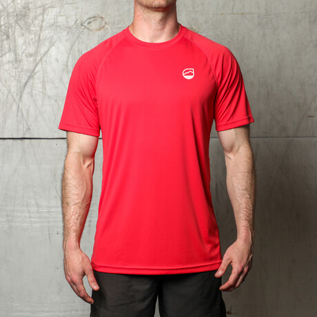 Shoreline Lightweight Men's Sun Shirt // Upf 50+ // Scarlet Red (XS)