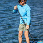 Shoreline Long Sleeve Lightweight Men's Sun Shirt // Upf 50+ // Icy Blue (S)