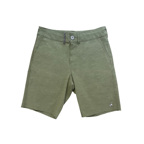 314 Walker Fit Board Shorts // Military Green Heather (28)