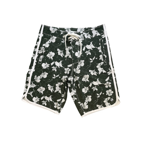 309 OG Athletic Fit Board Shorts // Aloha Military Green (28)