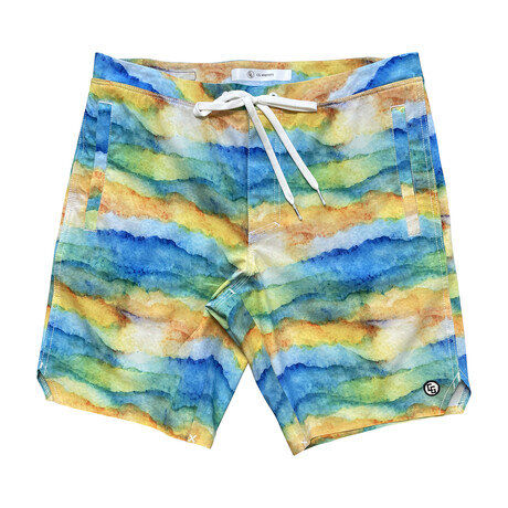 305 Lounge Fit Board Shorts // Water Color Blue (28)
